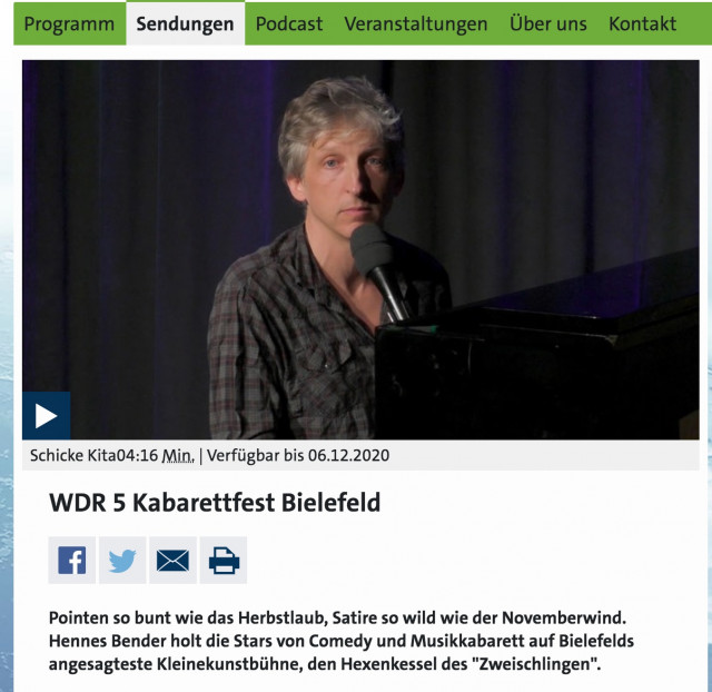 Beim Kabarettfest Bielefeld